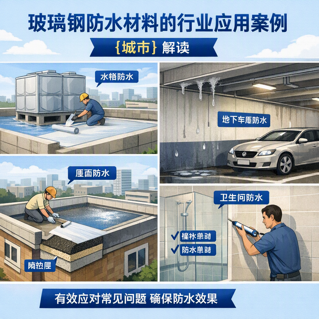 玻璃钢防水材料的行业应用案例，萍乡解读